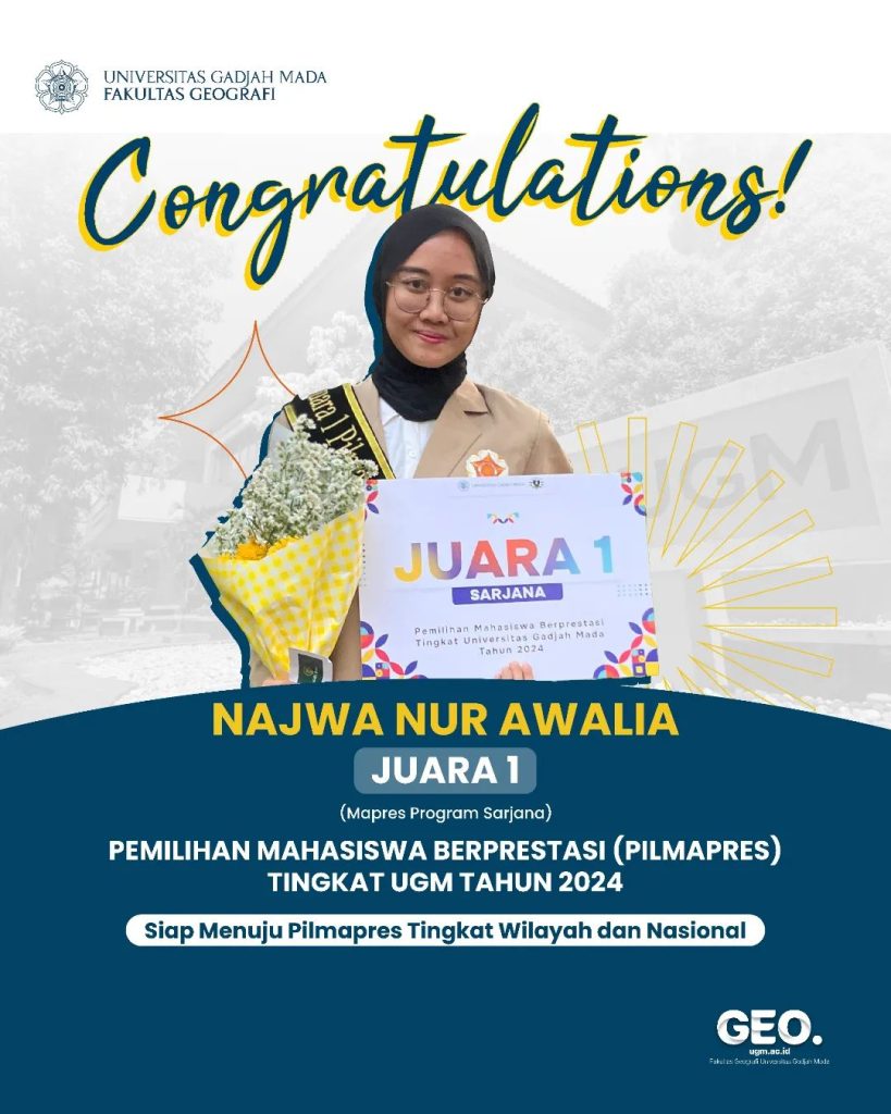 [Prestasi] Juara 1 Pilmapres UGM 2024 Najwa Nur Awalia Departemen